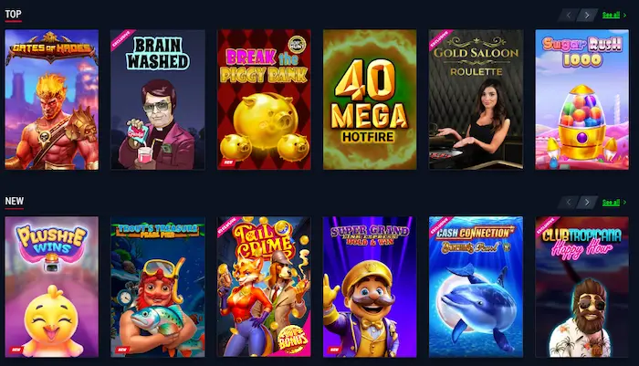 Casinado Casino games